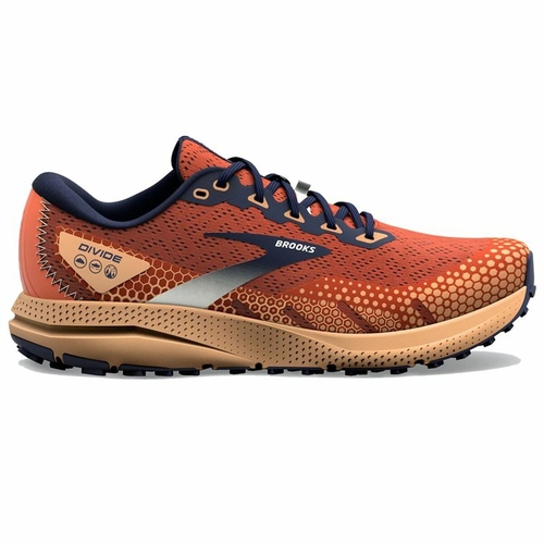 Running Shoes for Adults Brooks Divide 3 Orange Men - Image 4