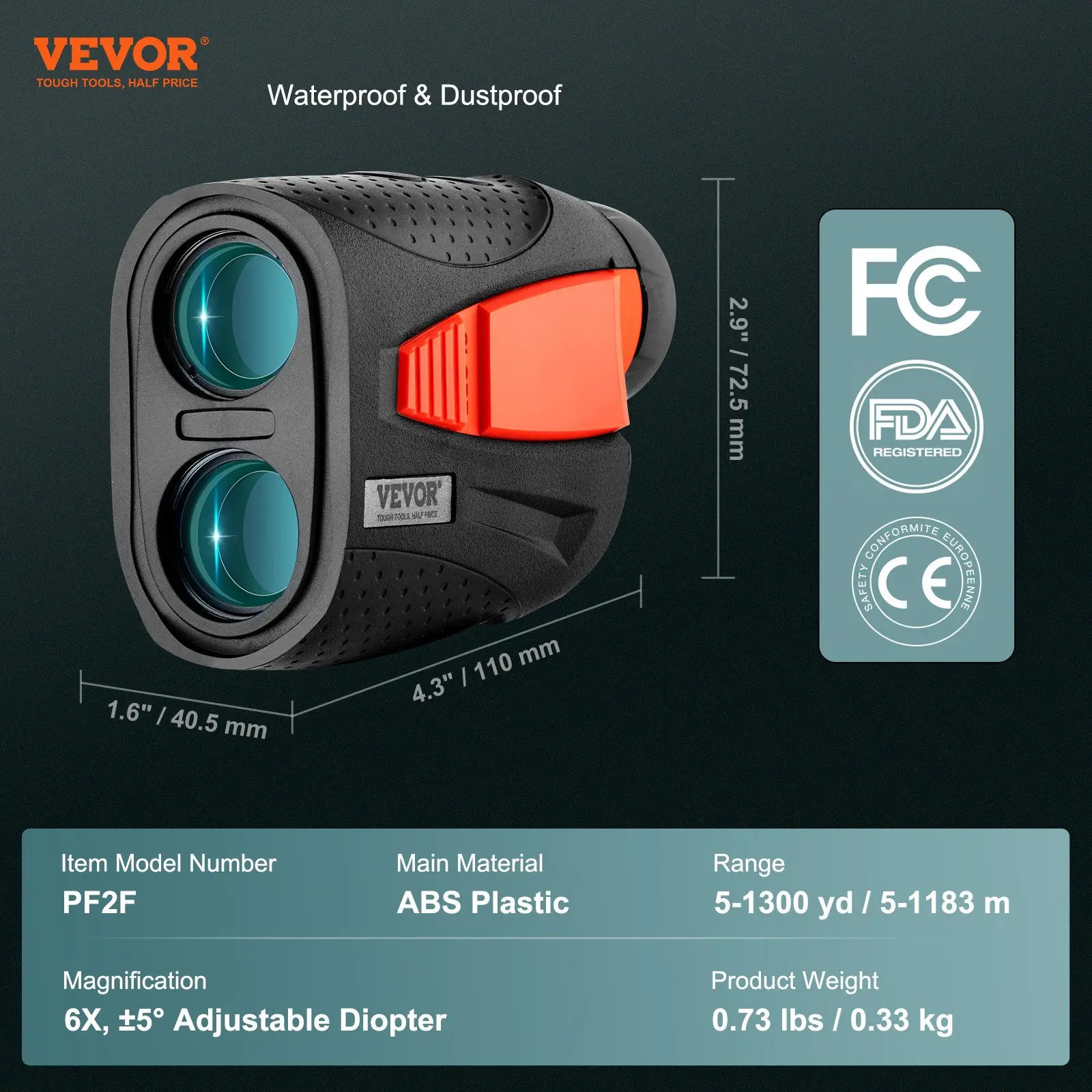 VEVOR Magnetic Golf Rangefinder - Image 10