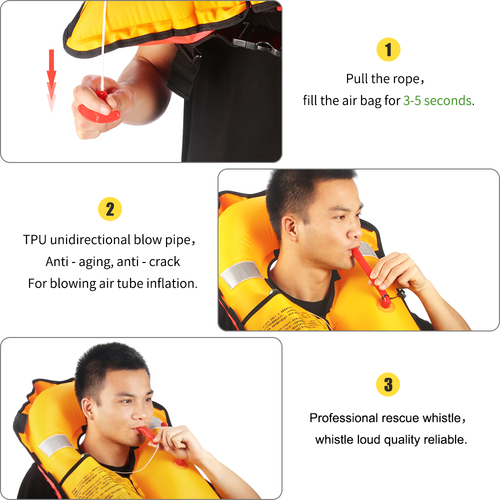 Life Jacket Survival Suit Red Color - Image 3